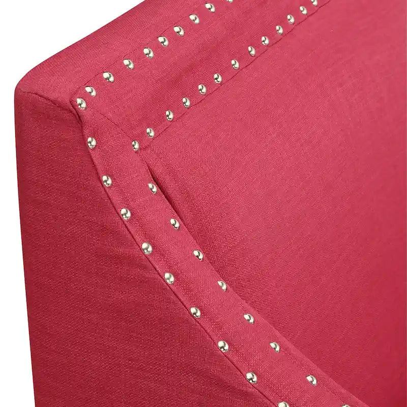 Fauteuil d'appoint Erica avec clous décoratifs chromés