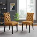 Chaises de salle à manger en velours - Lot de 2