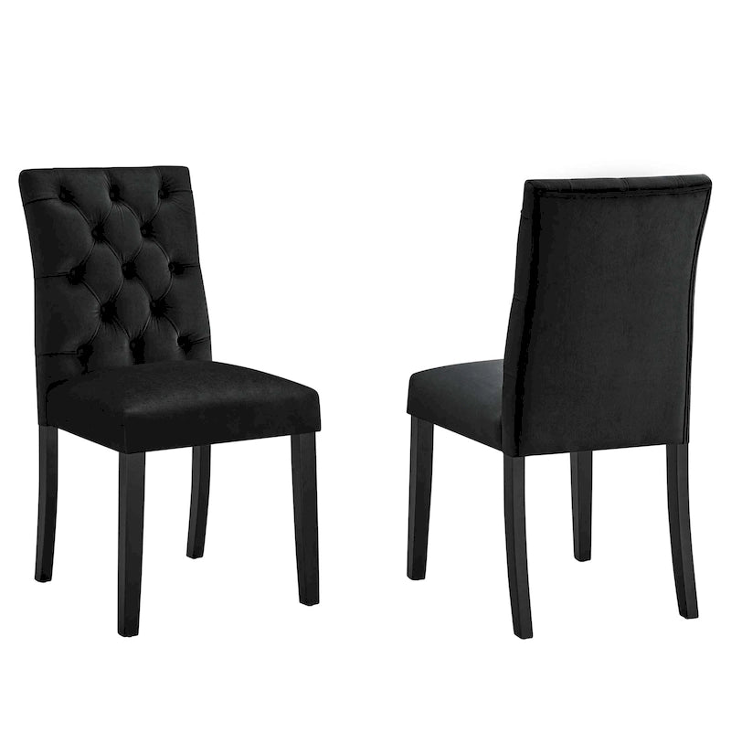 Chaises de salle à manger en velours - Lot de 2