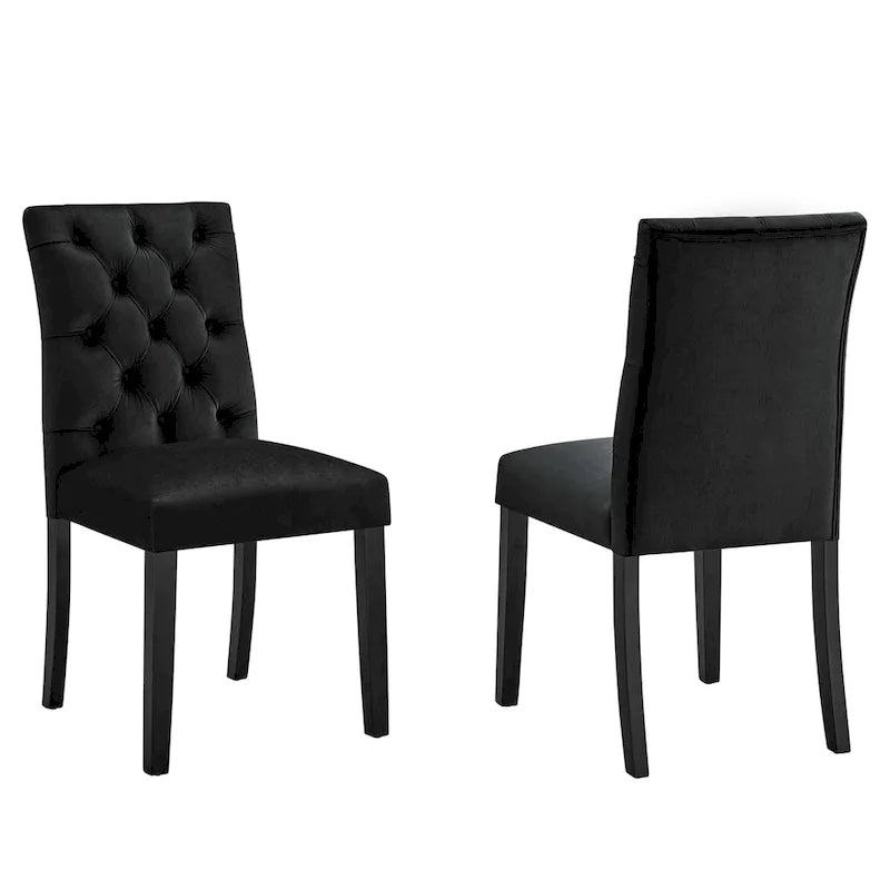 Chaises de salle à manger en velours - Lot de 2