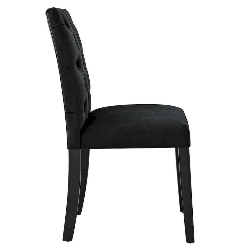 Chaises de salle à manger en velours - Lot de 2