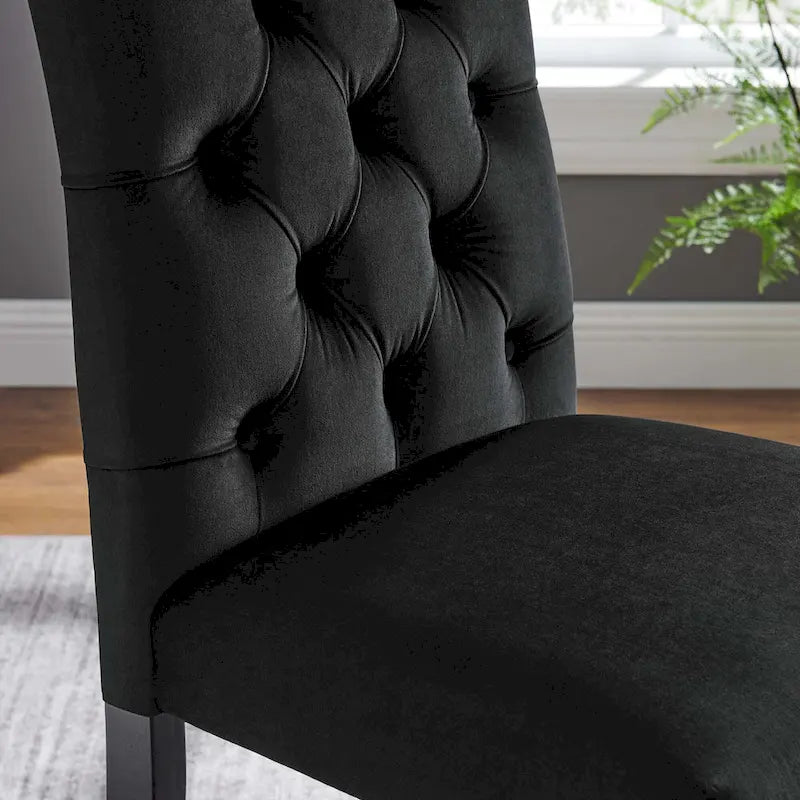 Chaises de salle à manger en velours - Lot de 2