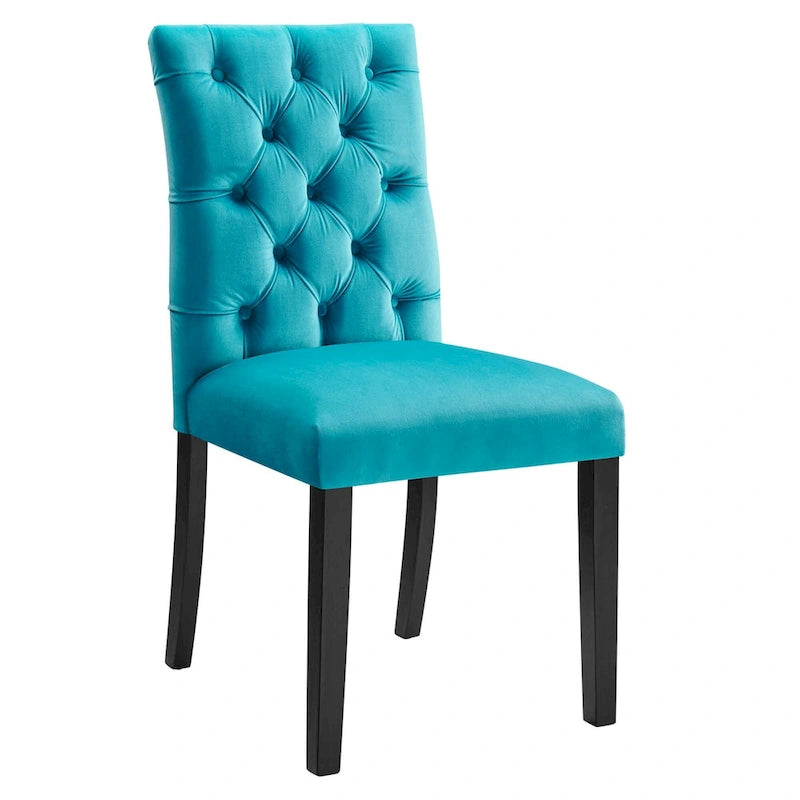 Chaises de salle à manger en velours - Lot de 2