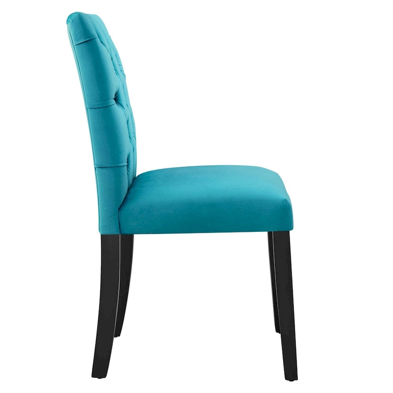 Chaises de salle à manger en velours - Lot de 2