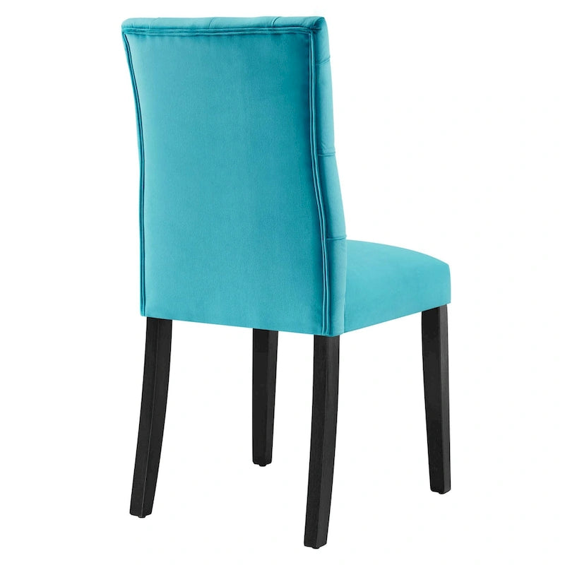 Chaises de salle à manger en velours - Lot de 2