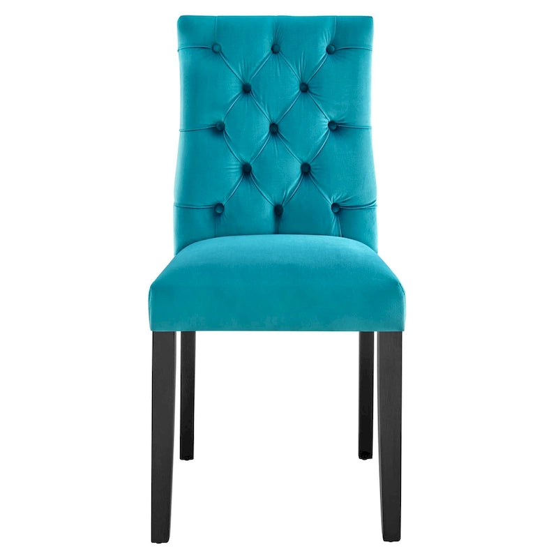 Chaises de salle à manger en velours - Lot de 2
