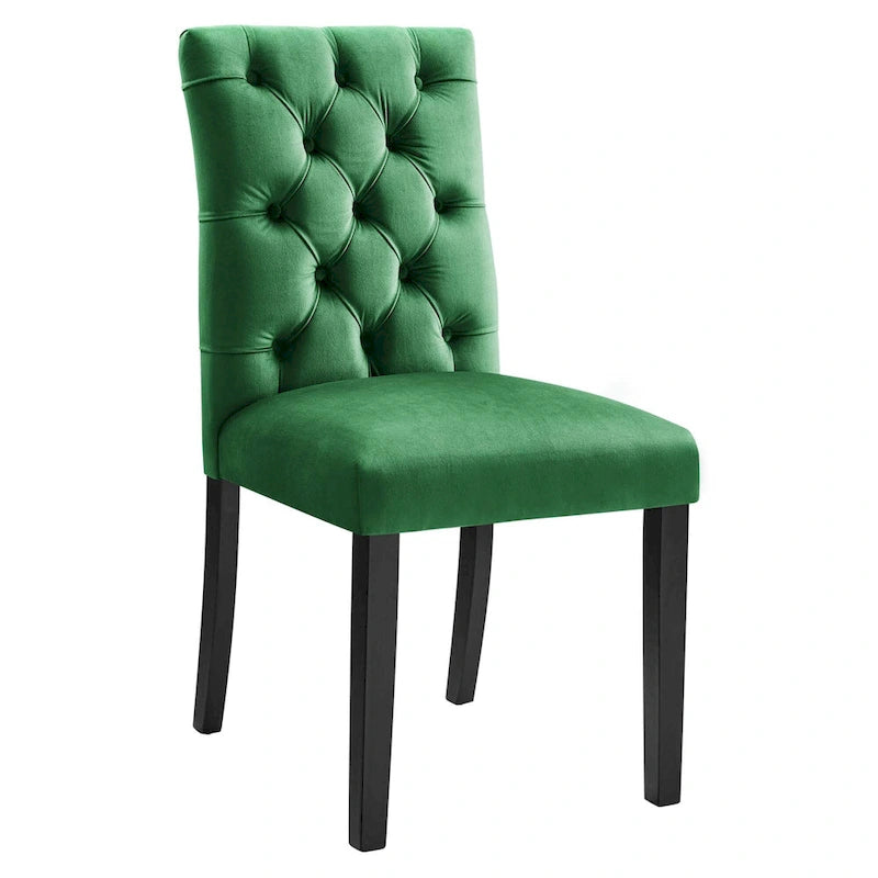 Chaises de salle à manger en velours - Lot de 2