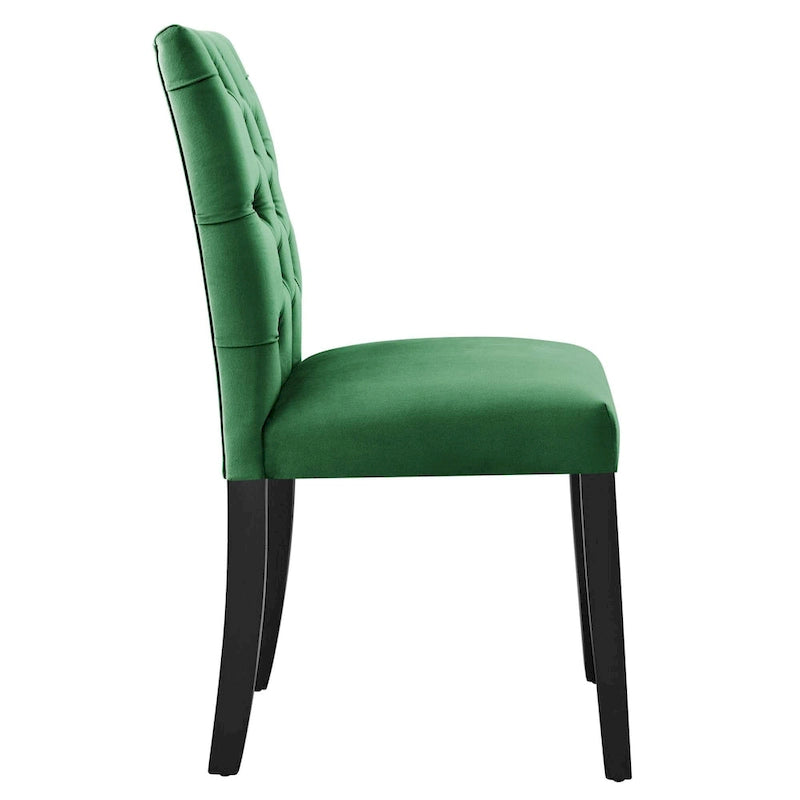 Chaises de salle à manger en velours - Lot de 2
