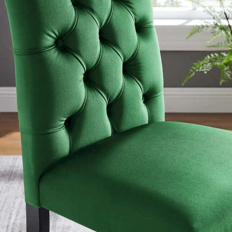 Chaises de salle à manger en velours - Lot de 2