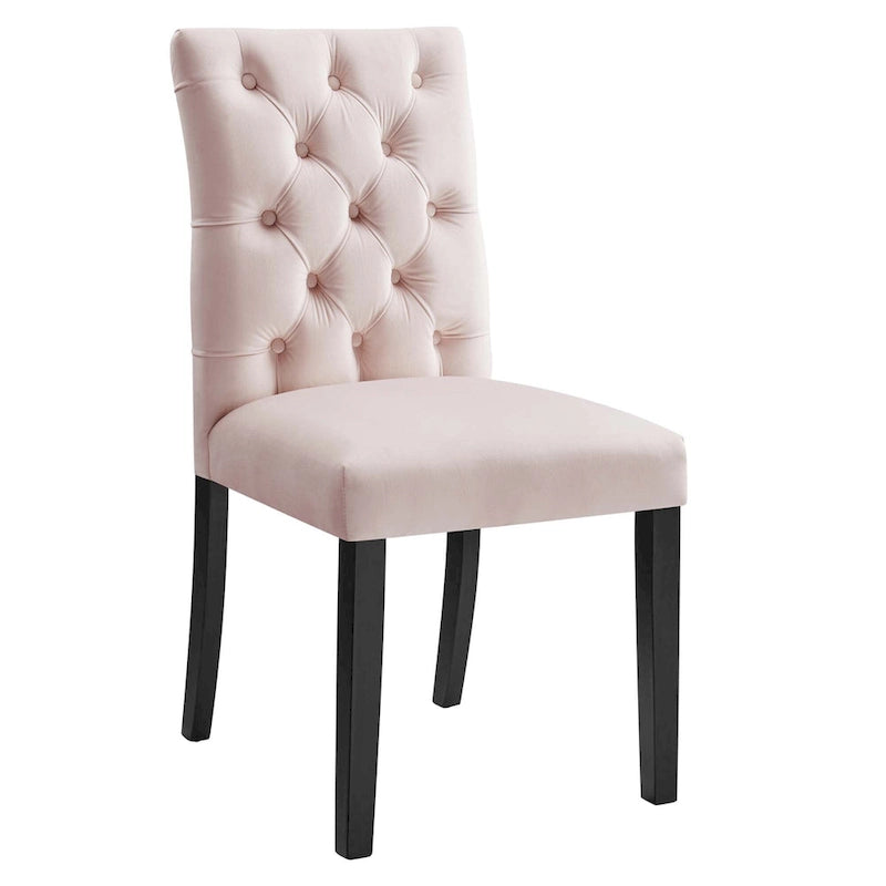 Chaises de salle à manger en velours - Lot de 2