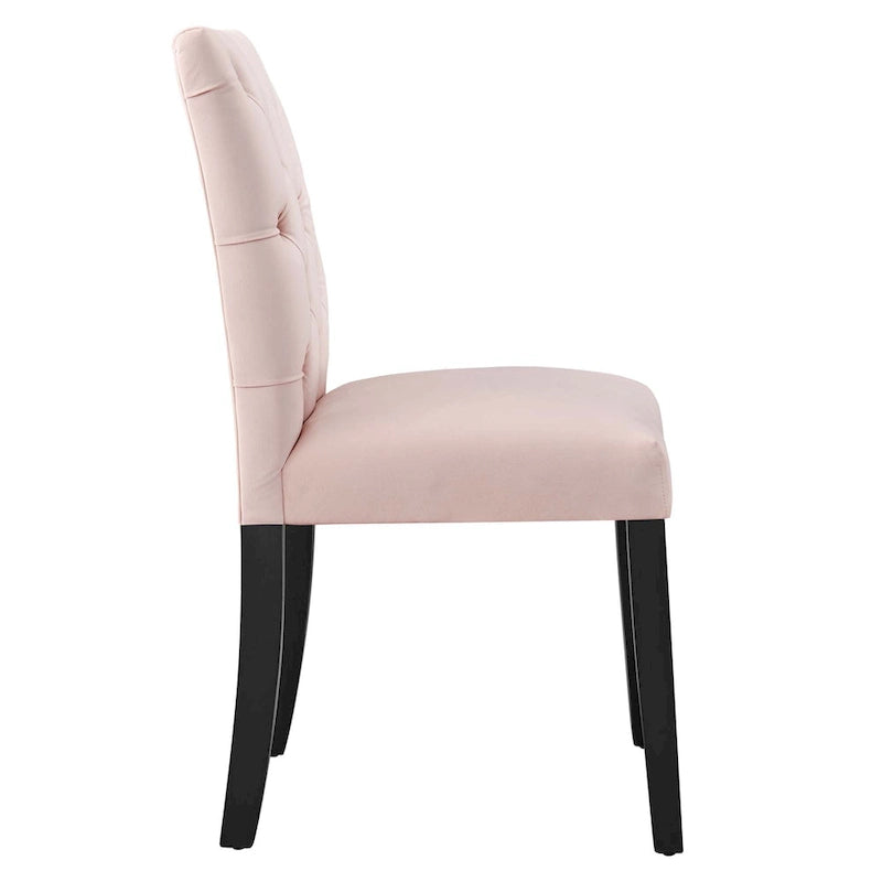 Chaises de salle à manger en velours - Lot de 2