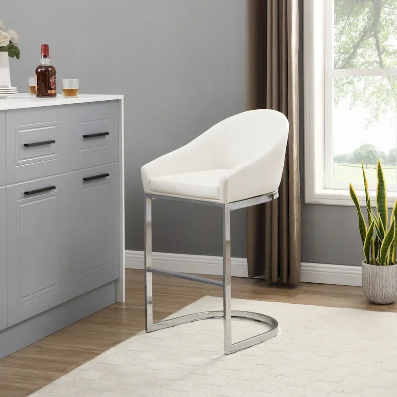 Tabouret de comptoir rembourré de 66 cm
