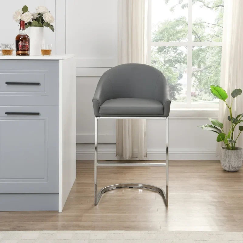 Tabouret de comptoir rembourré de 66 cm