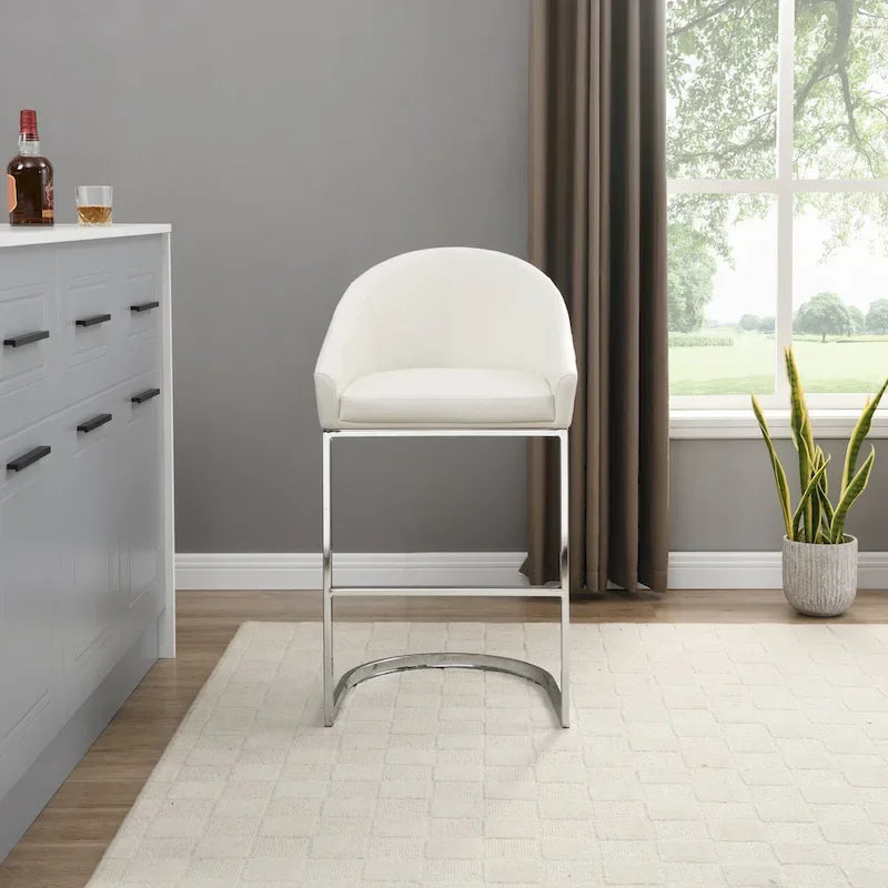 Tabouret de comptoir rembourré de 66 cm