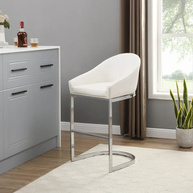 Tabouret de comptoir rembourré de 66 cm