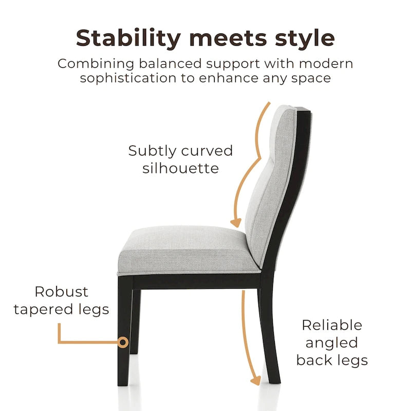 Chaises d'appoint contemporaines rembourrées (lot de 2)