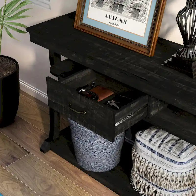 Console de 47 pouces avec 3 étagères ouvertes par