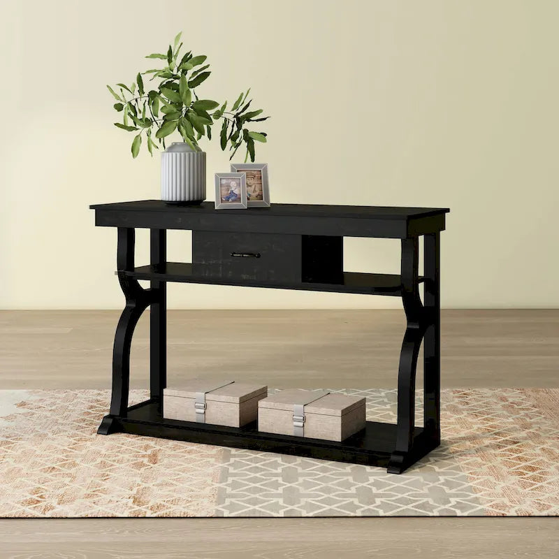 Console de 47 pouces avec 3 étagères ouvertes par