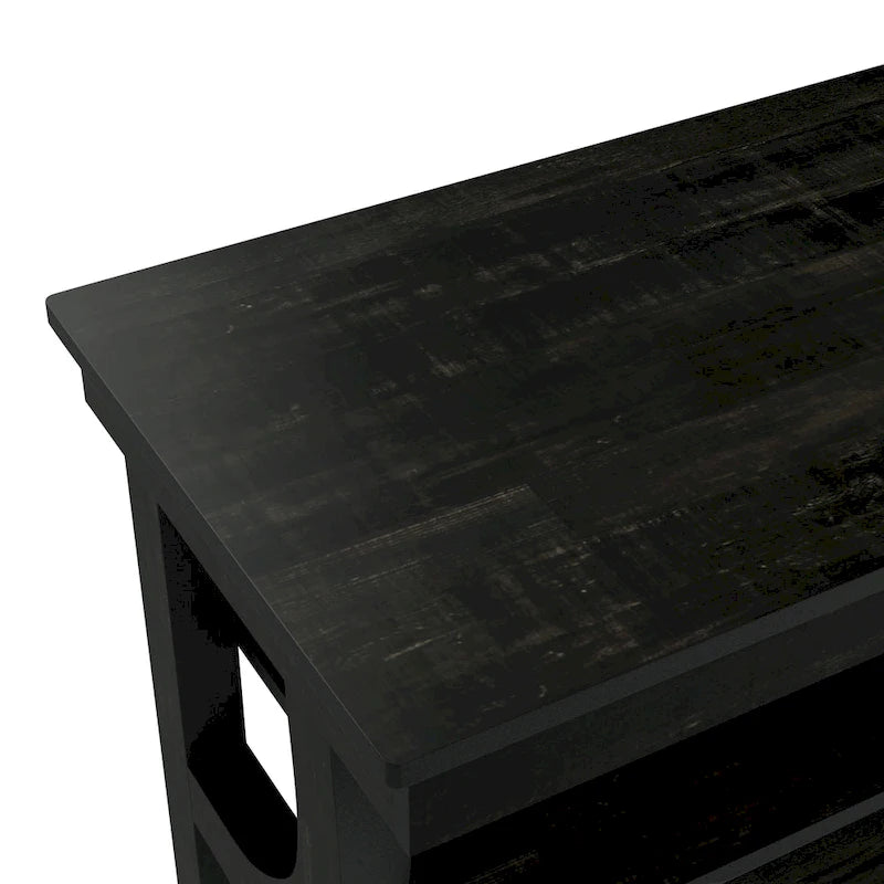 Console de 47 pouces avec 3 étagères ouvertes par