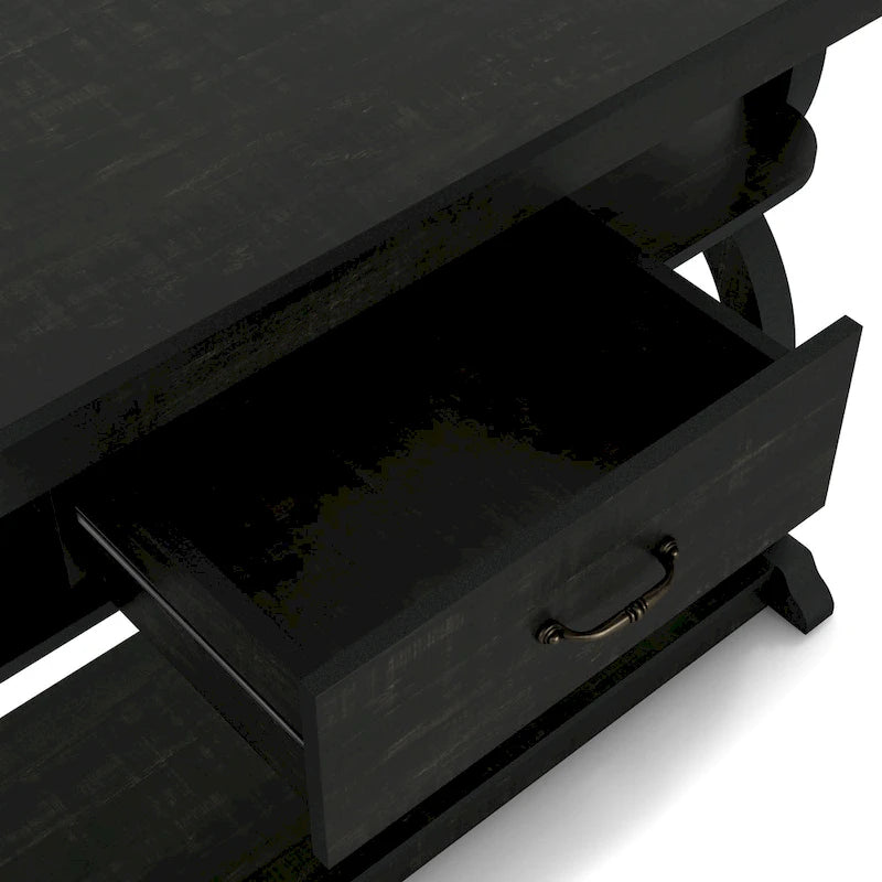 Console de 47 pouces avec 3 étagères ouvertes par