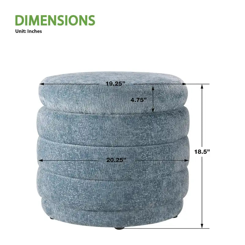 Pouf de rangement Cecil