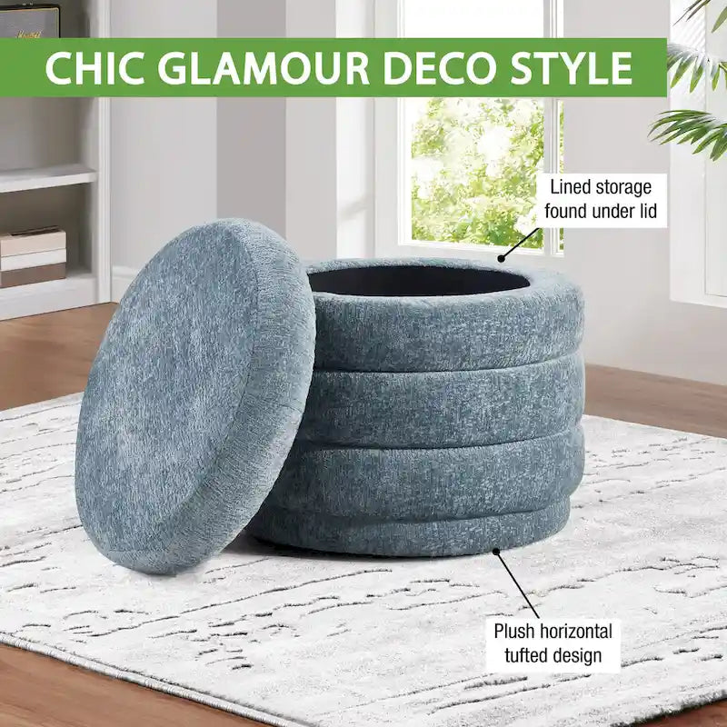 Pouf de rangement Cecil