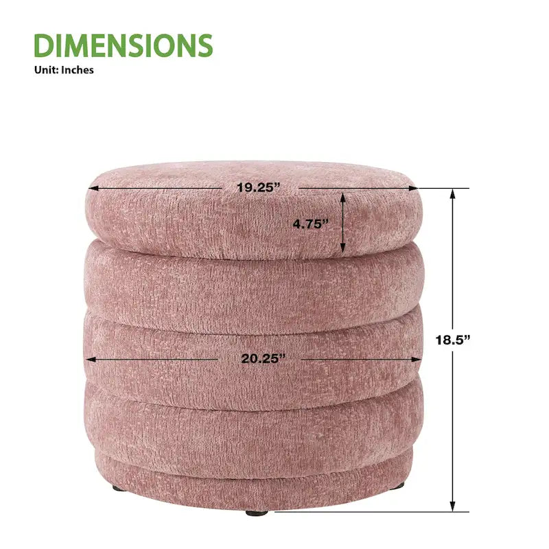 Pouf de rangement Cecil