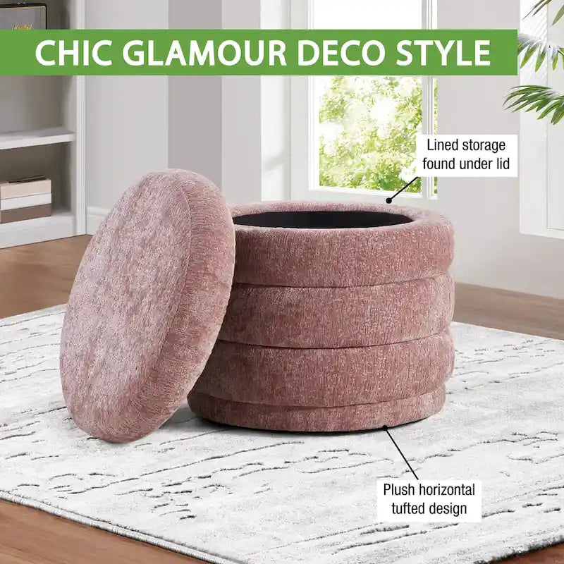 Pouf de rangement Cecil