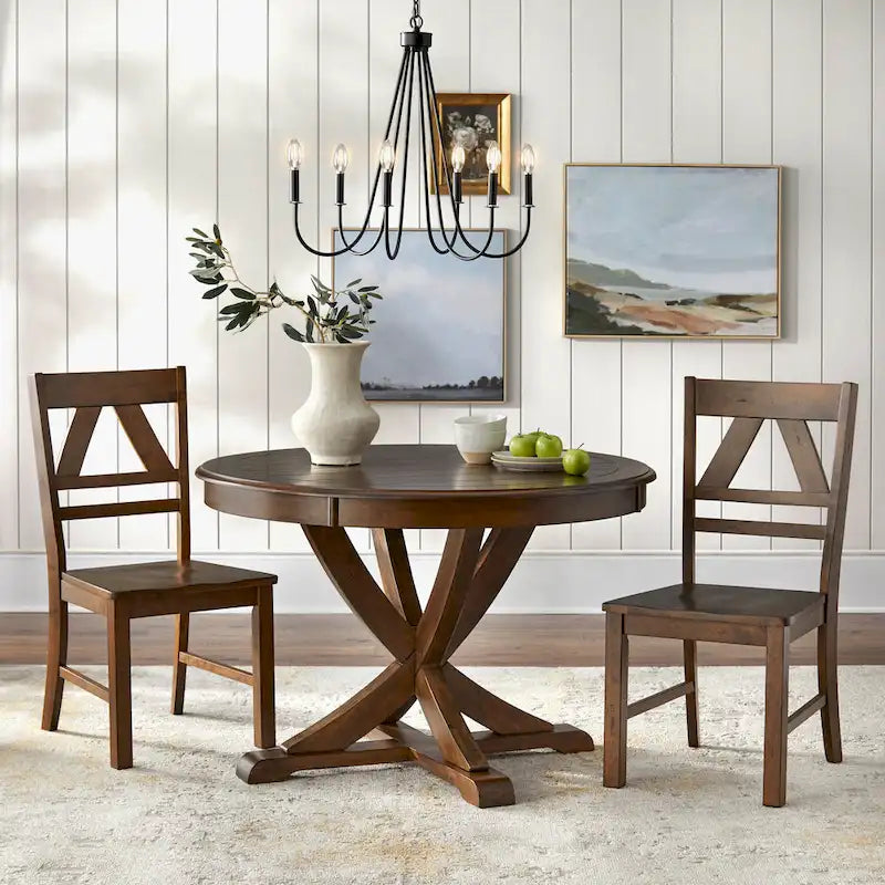 Chaises de salle à manger style champêtre (Lot de 2)