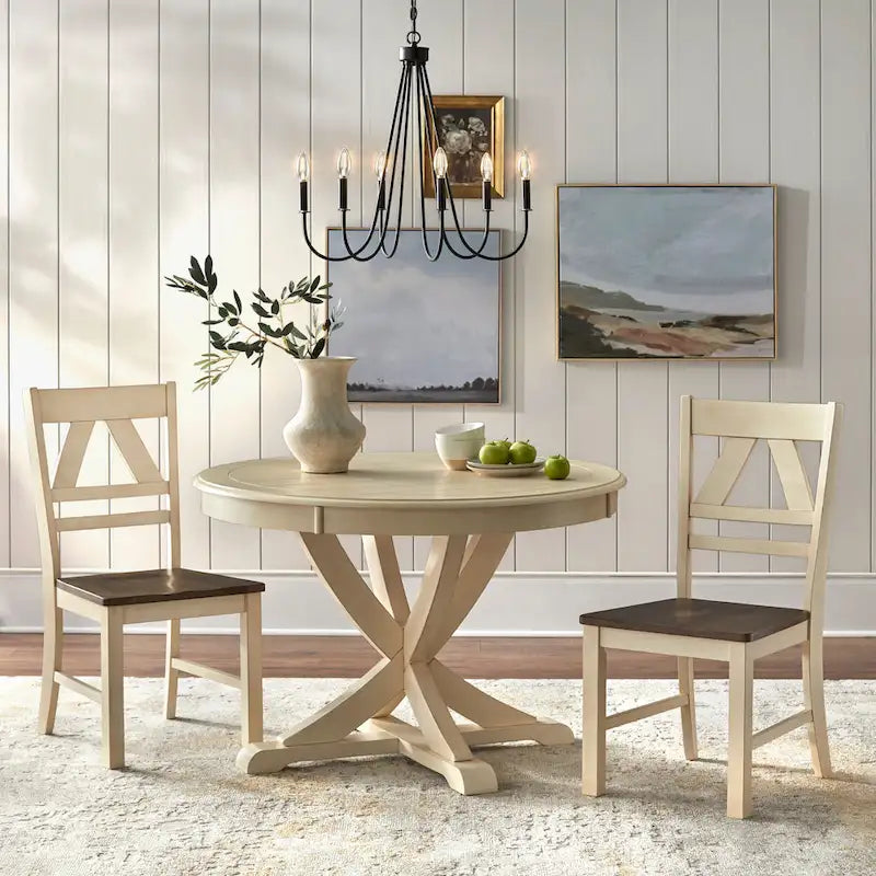 Chaises de salle à manger style champêtre (Lot de 2)