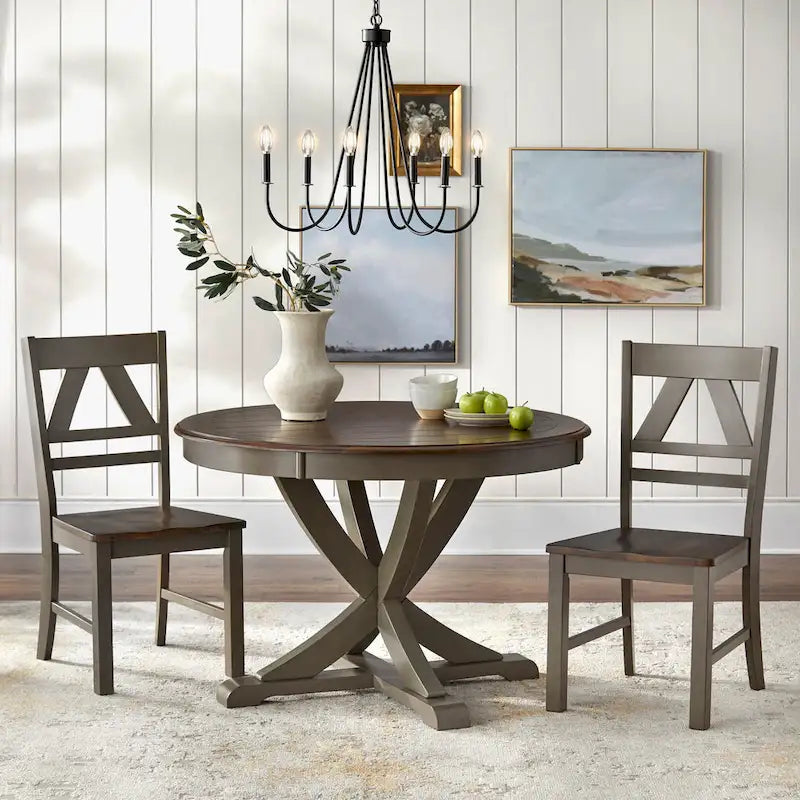 Chaises de salle à manger style champêtre (Lot de 2)