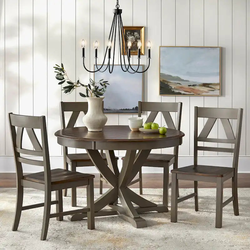 Chaises de salle à manger style champêtre (Lot de 2)
