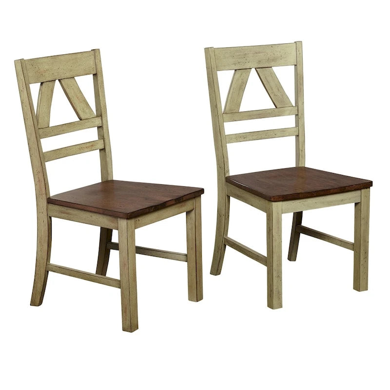 Chaises de salle à manger style champêtre (Lot de 2)