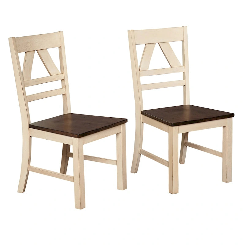 Chaises de salle à manger style champêtre (Lot de 2)
