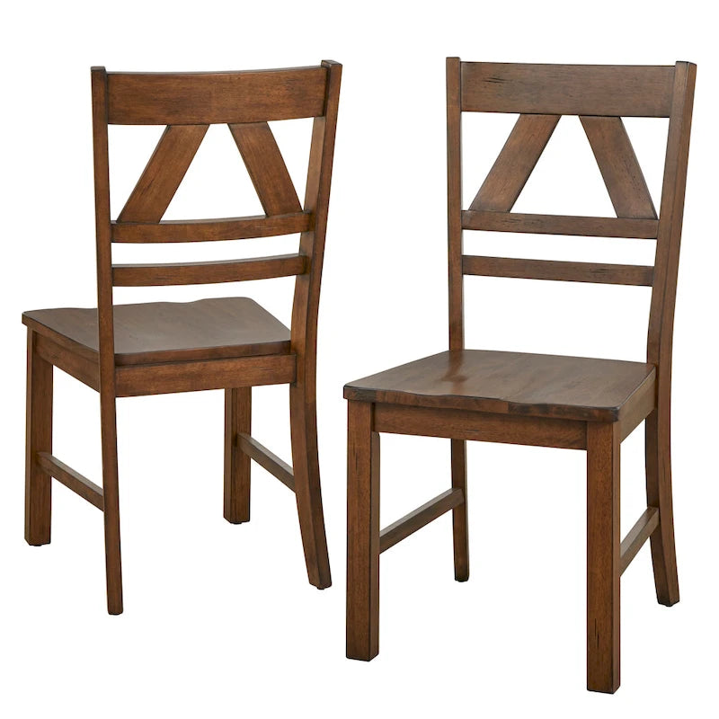 Chaises de salle à manger style champêtre (Lot de 2)