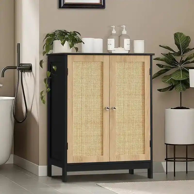 Meuble de rangement pour salle de bain, avec 2 portes et 2 étagères - 29,7P x 59,4L x 79,2H cm