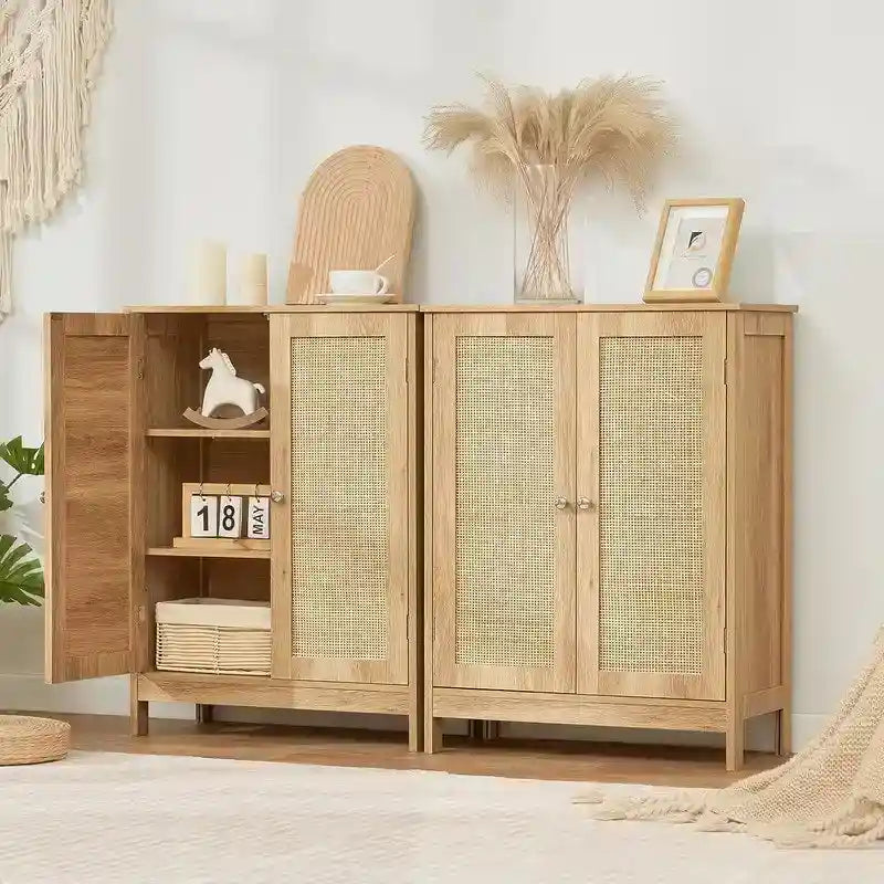 Meuble de rangement pour salle de bain, avec 2 portes et 2 étagères - 29,7P x 59,4L x 79,2H cm