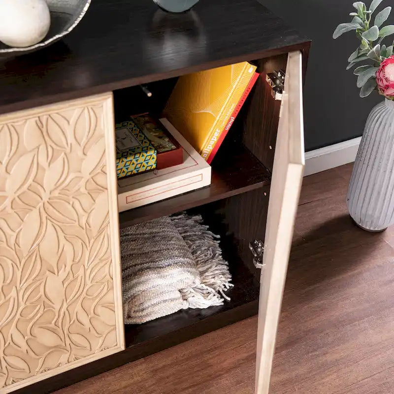 Meuble Élinda en bois brun style transitoire