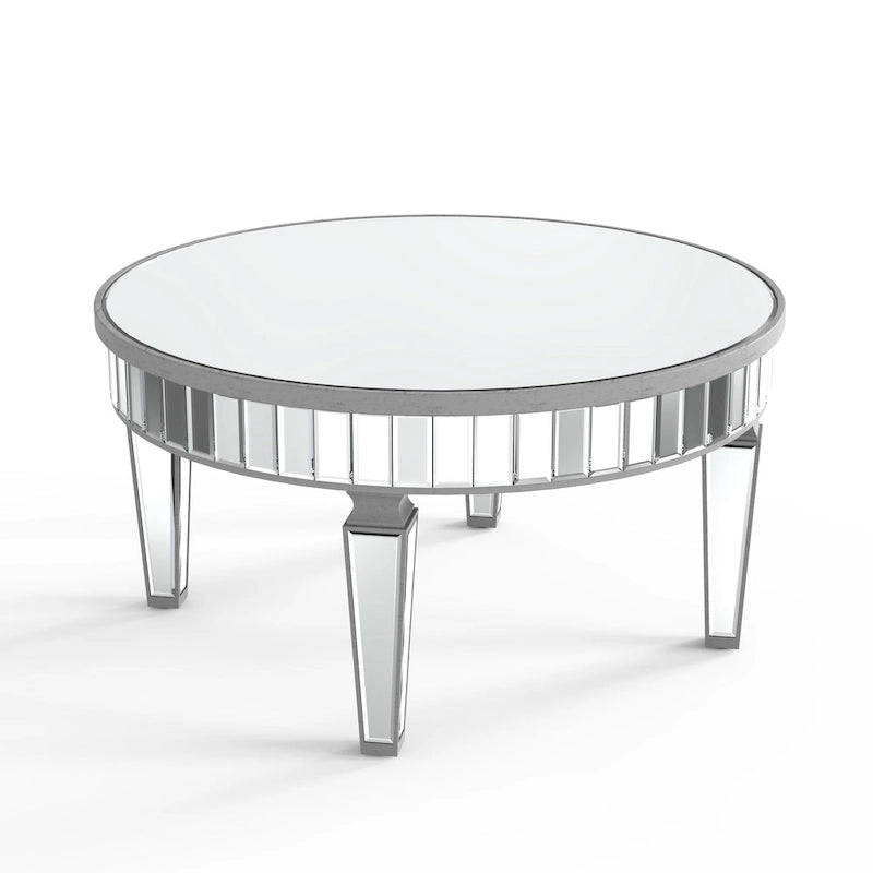 Table basse ronde Table d'appoint miroir
