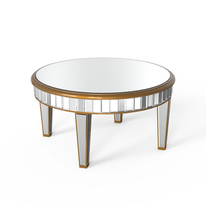 Table basse ronde Table d'appoint miroir