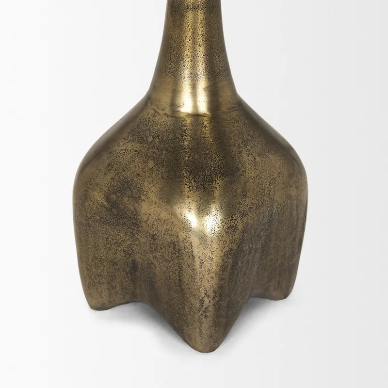 Table d'appoint en métal doré de grande taille