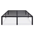 King size 18-inch High Rise Heavy Duty Metal Platform Bed Fame with Steel Slats