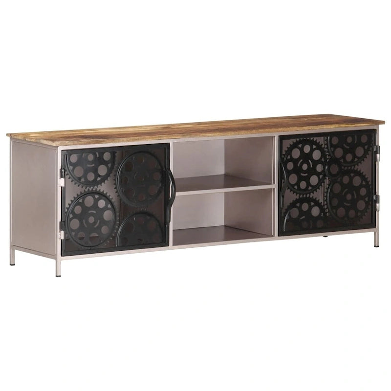 Meuble TV 47,2x11,8x15,7 Bois de manguier brut