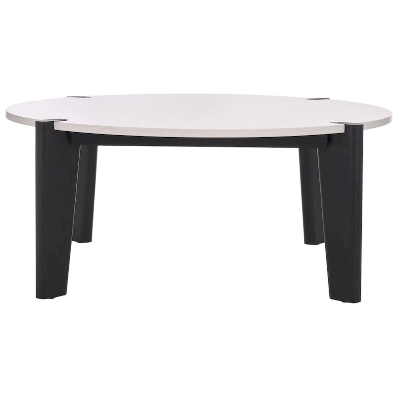 Table basse ronde Sarma à plateau en marbre - 40 po larg. x 40 po prof. x 16 po haut. - 40L x 40P x 16H