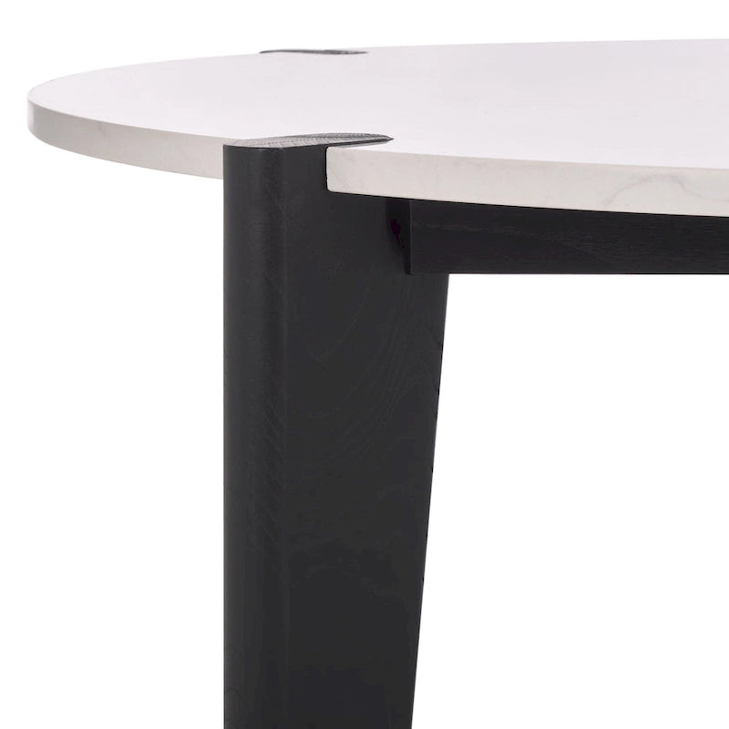 Table basse ronde Sarma à plateau en marbre - 40 po larg. x 40 po prof. x 16 po haut. - 40L x 40P x 16H
