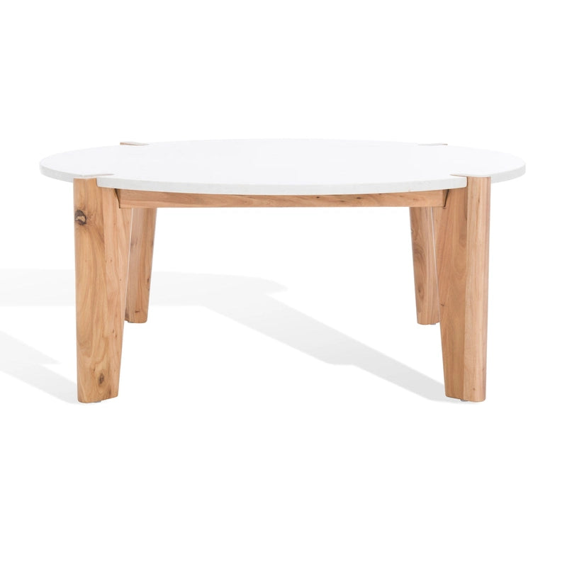 Table basse ronde Sarma à plateau en marbre - 40 po larg. x 40 po prof. x 16 po haut. - 40L x 40P x 16H