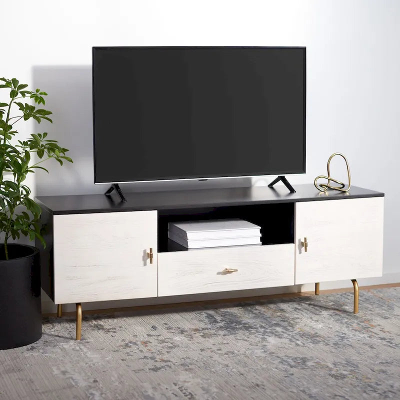 Meuble TV multimédia - 54 L x 15,7 P x 19,7 H - 54Lx16Px20H