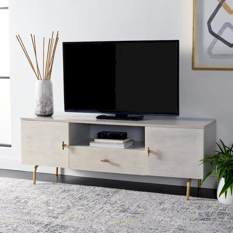 Meuble TV multimédia - 54 L x 15,7 P x 19,7 H - 54Lx16Px20H