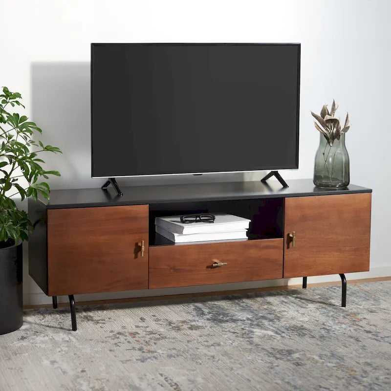Meuble TV multimédia - 54 L x 15,7 P x 19,7 H - 54Lx16Px20H