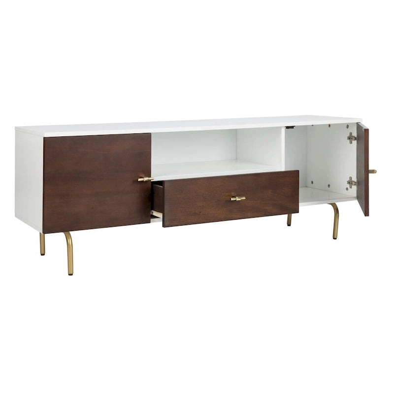 Meuble TV multimédia - 54 L x 15,7 P x 19,7 H - 54Lx16Px20H